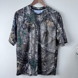 Terramar Break-Up RealTree Camo Hunting Short Sleeve Men's Shirt Size Large